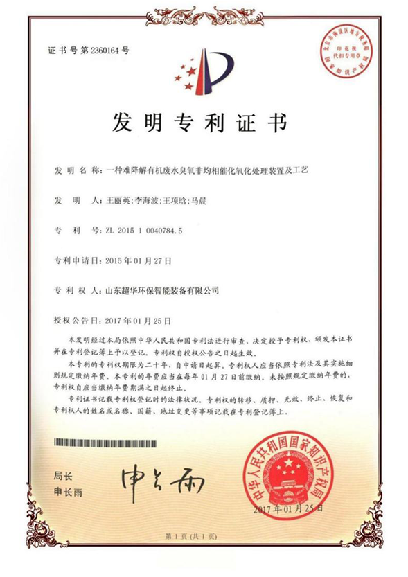 一种难降解有机废水臭氧非均相催化氧化处理装置